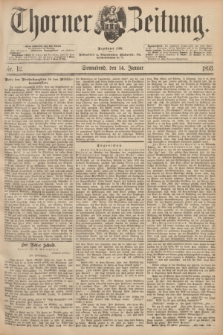 Thorner Zeitung : Begründet 1760. 1893, Nr. 12 (14 Januar)