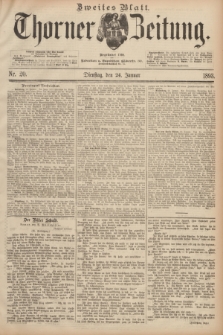 Thorner Zeitung : Begründet 1760. 1893, Nr. 20 (24 Januar) - Zweites Blatt