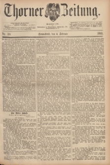 Thorner Zeitung : Begründet 1760. 1893, Nr. 30 (4 Februar)