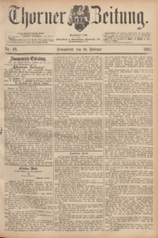 Thorner Zeitung : Begründet 1760. 1893, Nr. 48 (25 Februar)