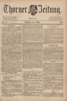 Thorner Zeitung : Begründet 1760. 1893, Nr. 58 (9 März)