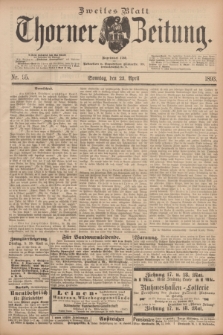 Thorner Zeitung : Begründet 1760. 1893, Nr. 95 (23 April) - Zweites Blatt