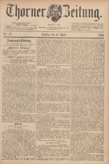 Thorner Zeitung : Begründet 1760. 1893, Nr. 99 (28 April)