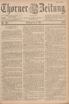 Thorner Zeitung : Begründet 1760. 1893, Nr. 118 (21 Mai) - Zweites Blatt