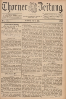 Thorner Zeitung : Begründet 1760. 1893, Nr. 125 (31 Mai)