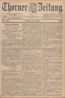 Thorner Zeitung : Begründet 1760. 1893, Nr. 145 (23 Juni)