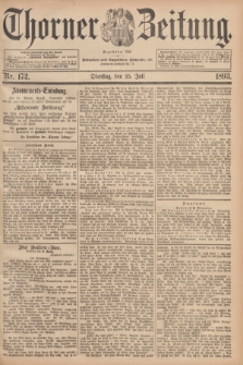 Thorner Zeitung : Begründet 1760. 1893, Nr. 172 (25 Juli)