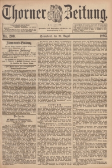 Thorner Zeitung : Begründet 1760. 1893, Nr. 200 (26 August)