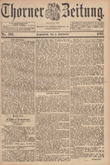 Thorner Zeitung : Begründet 1760. 1893, Nr. 206 (2 September)