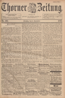 Thorner Zeitung : Begründet 1760. 1893, Nr. 207 (3 September) - Zweites Blatt