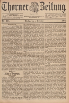 Thorner Zeitung : Begründet 1760. 1893, Nr. 208 (5 September)