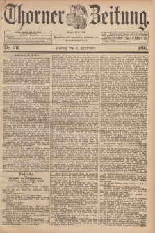 Thorner Zeitung : Begründet 1760. 1893, Nr. 211 (8 September)