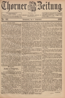 Thorner Zeitung : Begründet 1760. 1893, Nr. 212 (9 September)