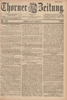 Thorner Zeitung : Begründet 1760. 1893, Nr. 213 (10 September) - Zweites Blatt