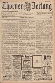 Thorner Zeitung : Begründet 1760. 1893, Nr. 219 (17 September) - Zweites Blatt