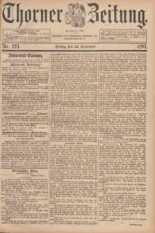 Thorner Zeitung : Begründet 1760. 1893, Nr. 223 (22 September)
