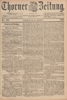 Thorner Zeitung : Begründet 1760. 1893, Nr. 224 (23 September)