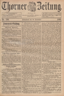 Thorner Zeitung : Begründet 1760. 1893, Nr. 230 (30 September)