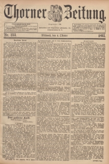 Thorner Zeitung : Begründet 1760. 1893, Nr. 233 (4 Oktober)