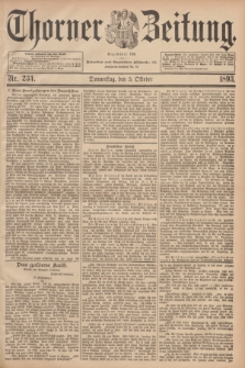 Thorner Zeitung : Begründet 1760. 1893, Nr. 234 (5 Oktober)