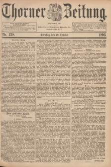 Thorner Zeitung : Begründet 1760. 1893, Nr. 238 (10 Oktober)
