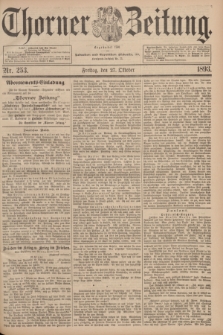Thorner Zeitung : Begründet 1760. 1893, Nr. 253 (27 October) + dod.