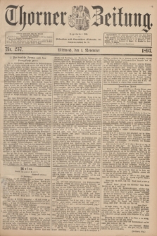 Thorner Zeitung : Begründet 1760. 1893, Nr. 257 (1 November) + dod.