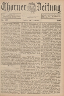 Thorner Zeitung : Begründet 1760. 1893, Nr. 259 (3 November)