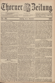 Thorner Zeitung : Begründet 1760. 1893, Nr. 261 (5 November)