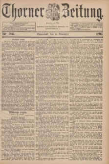 Thorner Zeitung : Begründet 1760. 1893, Nr. 266 (11 November)