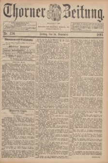 Thorner Zeitung : Begründet 1760. 1893, Nr. 276 (24 November)
