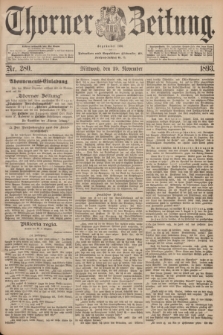 Thorner Zeitung : Begründet 1760. 1893, Nr. 280 (29 November)