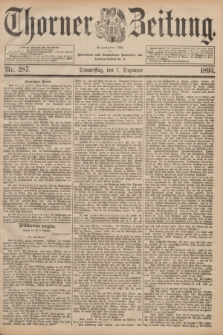 Thorner Zeitung : Begründet 1760. 1893, Nr. 287 (7 November)