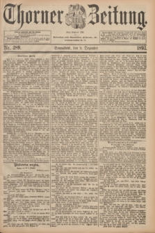 Thorner Zeitung : Begründet 1760. 1893, Nr. 289 (9 November)