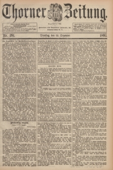 Thorner Zeitung : Begründet 1760. 1893, Nr. 291 (12 Dezember)