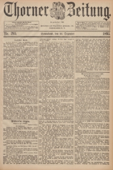 Thorner Zeitung : Begründet 1760. 1893, Nr. 295 (16 Dezember)