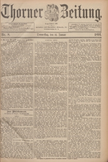 Thorner Zeitung : Begründet 1760. 1894, Nr. 8 (11 Januar)