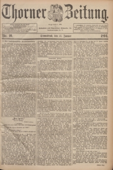 Thorner Zeitung : Begründet 1760. 1894, Nr. 10 (13 Januar)