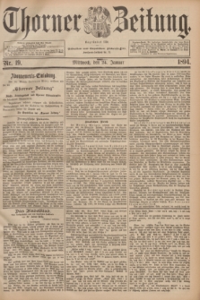 Thorner Zeitung : Begründet 1760. 1894, Nr. 19 (24 Januar)