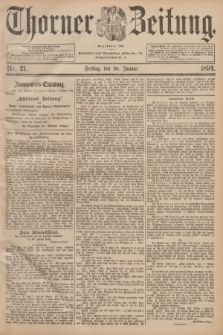Thorner Zeitung : Begründet 1760. 1894, Nr. 21 (26 Januar)