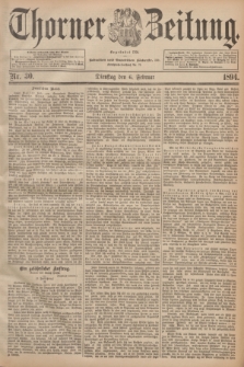 Thorner Zeitung : Begründet 1760. 1894, Nr. 30 (6 Februar)