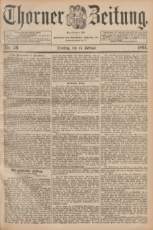 Thorner Zeitung : Begründet 1760. 1894, Nr. 36 (13 Februar)