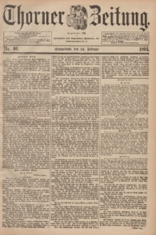 Thorner Zeitung : Begründet 1760. 1894, Nr. 46 (24 Februar)