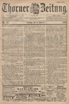 Thorner Zeitung : Begründet 1760. 1894, Nr. 47 (25 Februar) - Zweites Blatt