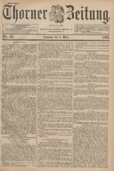 Thorner Zeitung : Begründet 1760. 1894, Nr. 53 (4 März) - Erstes Blatt