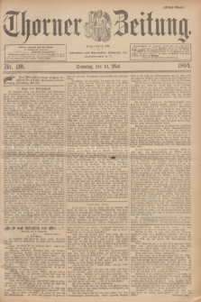 Thorner Zeitung : Begründet 1760. 1894, Nr. 110 (13 Mai) - Erstes Blatt