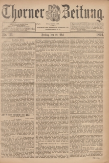 Thorner Zeitung : Begründet 1760. 1894, Nr. 113 (18 Mai)