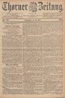 Thorner Zeitung : Begründet 1760. 1894, Nr. 118 (24 Mai)