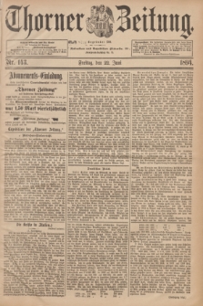 Thorner Zeitung : Begründet 1760. 1894, Nr. 143 (22 Juni)