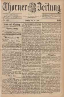 Thorner Zeitung : Begründet 1760. 1894, Nr. 146 (26 Juni)